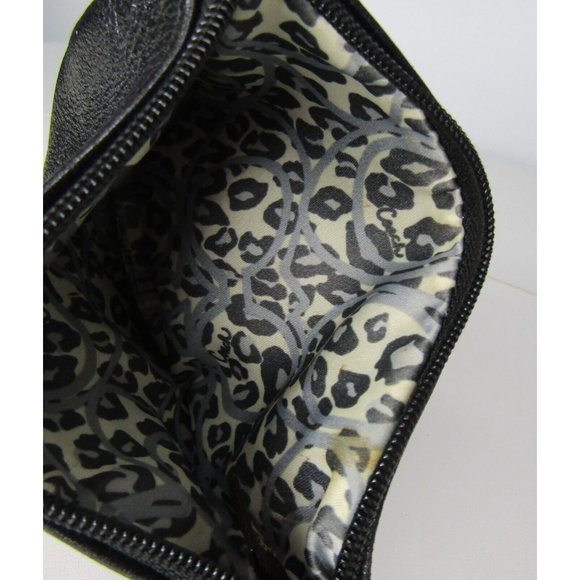 Vintage Coach Poppy Black And Silver Wristlet Purse 6" - Picture 3 of 12